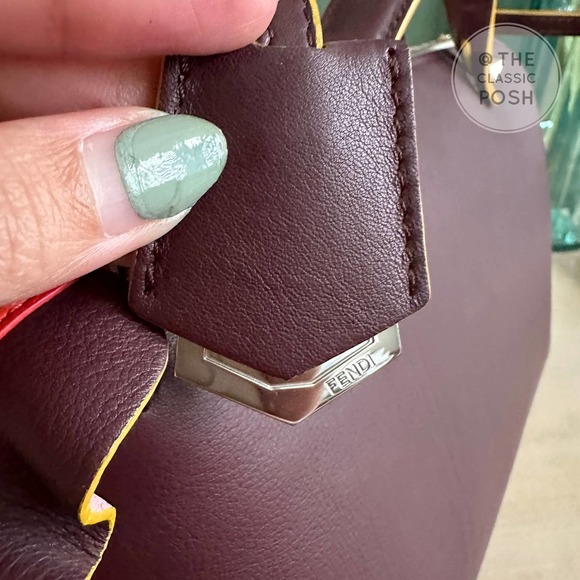 NEW Fendi By The Way Medium Bag Purple Tote NO STRAP - Picture 10 of 12